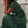 thumbnail image 4 of Askfv Womens Maxi Dress Boho Floral Dress Summer Short Sleeve Casual Dress, 4 of 6