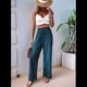thumbnail image 5 of Pantalones Palazzo de para Mujer, Elegantes, de Verano, de Pierna , Holgados, Estilo Bohemio, de , para Playa, con Bolsillos. Azul Neblina L, 5 of 10