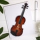 thumbnail image 4 of Modelo de violín en miniatura de madera, miniinstrumento musical, adornos con caja de regalo, 4 of 12