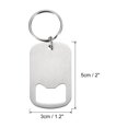 thumbnail image 2 of Llave abridora de botella Uxcell 4Pcs, abridor de botella de cerveza de acero inoxidable de 2" de largo para el hogar, bar, fiesta, plata, 2 of 6