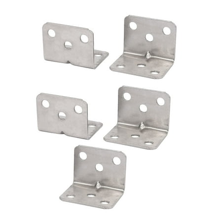 Angel Iron - 28mmx28mmx36mm Iron 6 Mount Holes Right Angle Brackets Corner Braces 5pcs