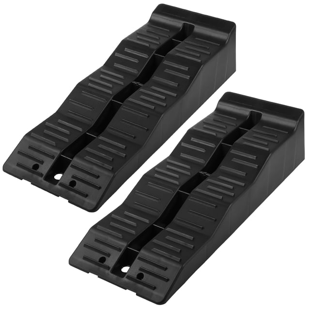 OFFIGAM Heavy Duty Car Ramps for Uneven Ground Black PE Material Triple Levels for Car Use 5t