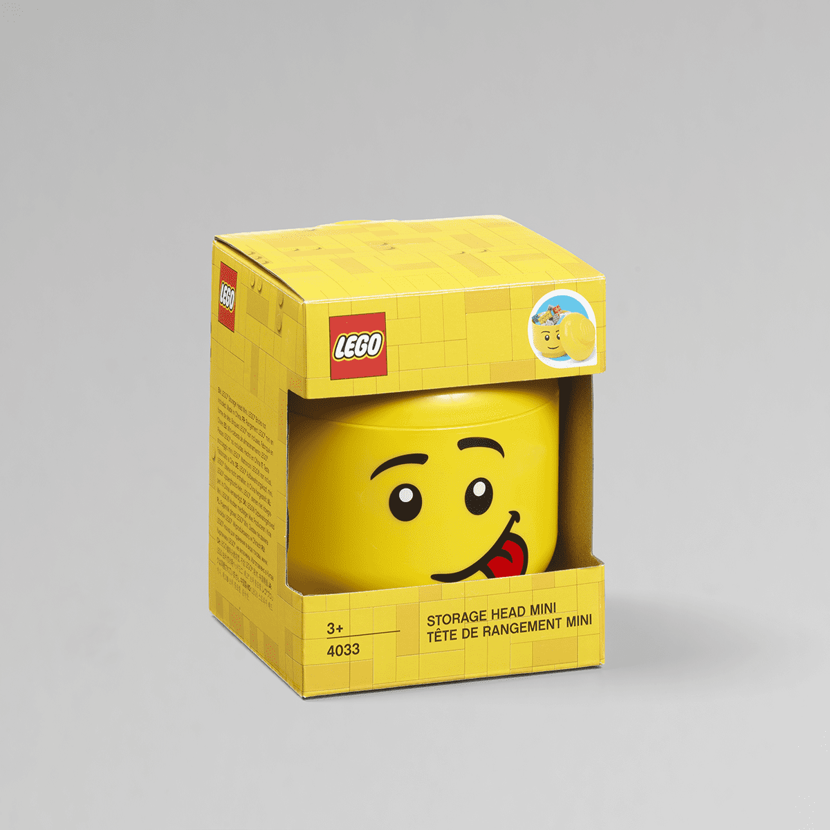 Room Copenhagen RMC-4033-C LEGO Mini 4 x 4.5 Inch Plastic Storage Head | Silly