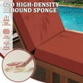 thumbnail image 5 of Kimunuk Outdoor Chaise Lounge Cushions set of 2, 80" x 26" x 4" Waterproof Pool Beach Recliner Replacement Cushions with Ties, Terra Red, 5 of 7