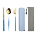 thumbnail image 1 of Chopsticks Spoon Set Stainless Steel Portable Mirror Polishing Anti-slip Tableware Child Fork Flatware Case, 1 of 5