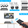 Walmart Outdoor Home Security Cameras OOSSXX PoE Dome Outdoor Home Security Camera System,PTZ Wired Outdoor