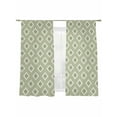 thumbnail image 6 of Sage Green Boho Geometric Sheer Curtains for Living Room Bedroom Country Abstract Pattern Sheer Curtains 63 Inch Long 2 Panels Set Light Filtering Curtain Window Treatments Drapes for Dining Room, 6 of 6