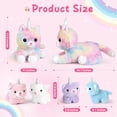 thumbnail image 3 of Juguetes de peluche con forma de unicornio para gatos KMUYSL con 4 gatitos, 3 of 7