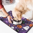 thumbnail image 2 of Happy Halloween Pumpkin Dog Mat for Food and Water Absorbent Water Non-Skid 17x30 Inch Cat Food Mat Ghost Boo Spooky Cat Feeding Mat Dog Water Bowl Mat for Messy Drinker, 2 of 7