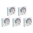 thumbnail image 1 of Ventiladores con caja RGB 12 cm ventilador refrigeración para CPU computadora 5 V-3 pines PWM (invertido) blanco, 1 of 6