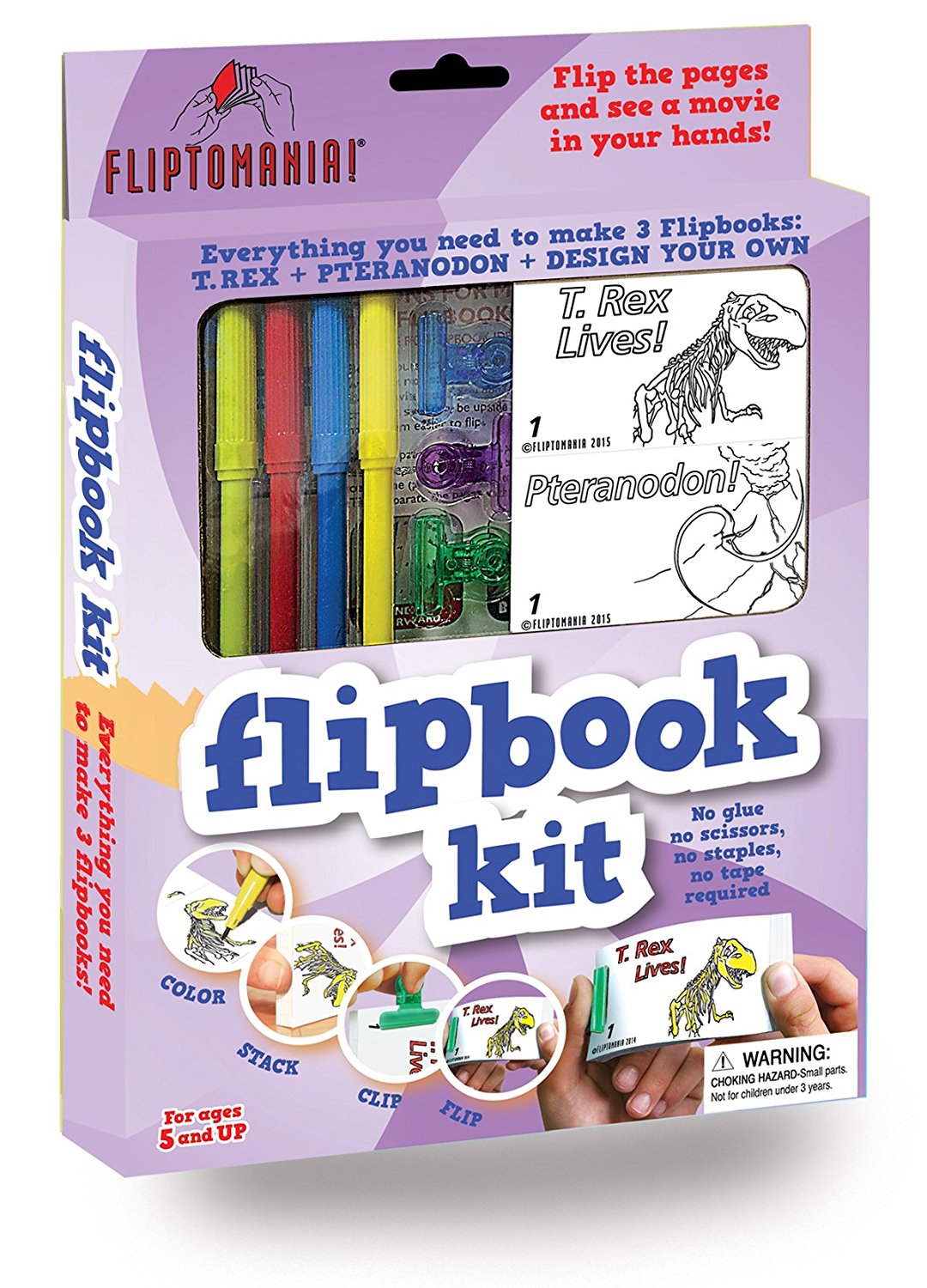 Fliptomania Flip Book Kit Dinosaurs