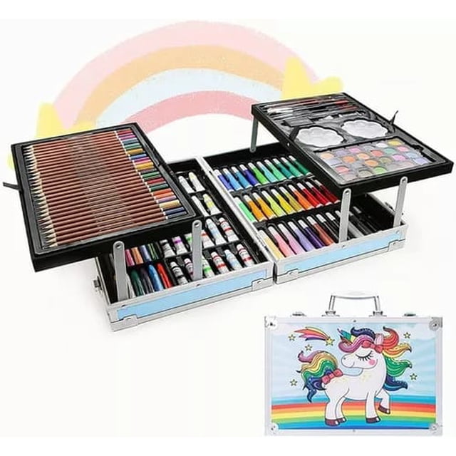 PORTAFOLIO KIT DE DIBUJO Y ARTE CON 145 PIEZAS
