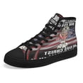 thumbnail image 7 of Veteran Owe To Jesus Christiand the American flag Veteran High Top Canvas Shoes Sneakers Black Size 4.5, 7 of 7