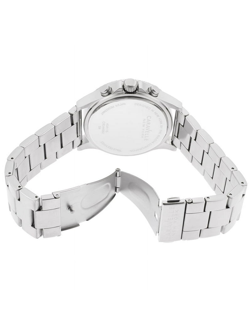 Caravelle 43A115 Men's New York Grey Dial Steel Bracelet Chrono
