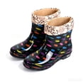 thumbnail image 3 of Mid-Calf Water Shoes for Women Round Toe Slip-on Waterproof PVC Lined Rain Boots for Outdoor Daily Walks, 3 of 8
