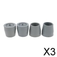 thumbnail image 1 of BELOVING 2x4 Pieces Walking Stick Ferrule Rubber Crutch Tips Bottom End Protector Gray , Gray, 3 Pcs, 1 of 10