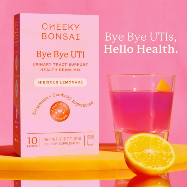 Cheeky Bonsai Bye Bye UTI Hibiscus Lemonade Powdered Drink Mix, 10 Cheeky Bonsai Bye Bye UTI Hibiscus Lemonade Powdered Drink Mix, 10
