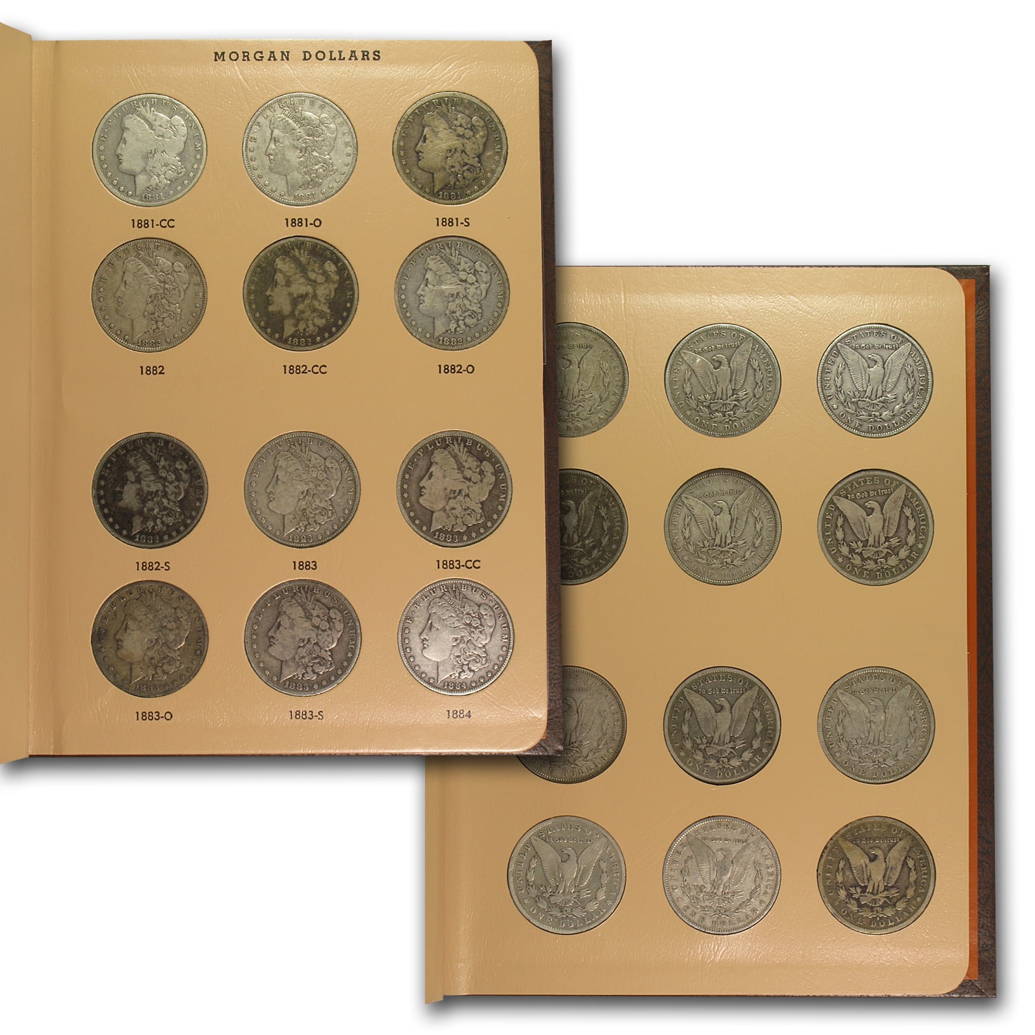 1878-1921 95-Coin Morgan Dollar Set (2 Dansco Albums) - Walmart.com