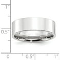 thumbnail image 3 of 10K White Gold 10Kw 7mm Standard Flat Comfort Fit Band Size 5.5 Made In United States 1wflc070-5.5, 3 of 5