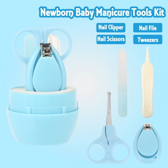 Kit de manicura, 4 piezas, práctica lima de uñas diaria para bebés, cortaúñas para bebés, elaborado por expertos