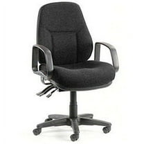 Interion Task Chair With Mid Back & Fixed Arms Fabric Black
