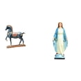 thumbnail image 1 of Figura de caballo,Figura de caballo Escultura animal coleccionable,Adorno de centro de mesa con estatua de caballo de resina,Estatua católica,Estatua de la Virgen María Figura Colección, 1 of 8