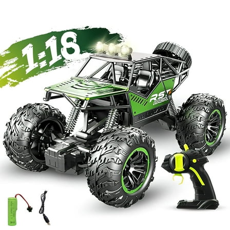 Beefunni RC Cars,1:18 Off Road Monster Truck,2.4Ghz All Terrain Hobby Truck with Headlight Rock Crawler,Birthday Gifts