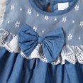 thumbnail image 4 of Vedolay Long Dress Girls' Solid Short Sleeve Skater Dress,Blue 18-24 Months, 4 of 5