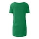 thumbnail image 5 of ICHUANYI Clearance Women's Summer Solid Round Neck Loose Short Sleeve Tops T-shirt Blouse(Green, S) ICHUANYI WER2023080802681, 5 of 5