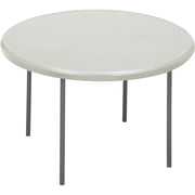 Iceberg IndestrucTable Classic Folding Table, 48 dia x 29h, Platinum