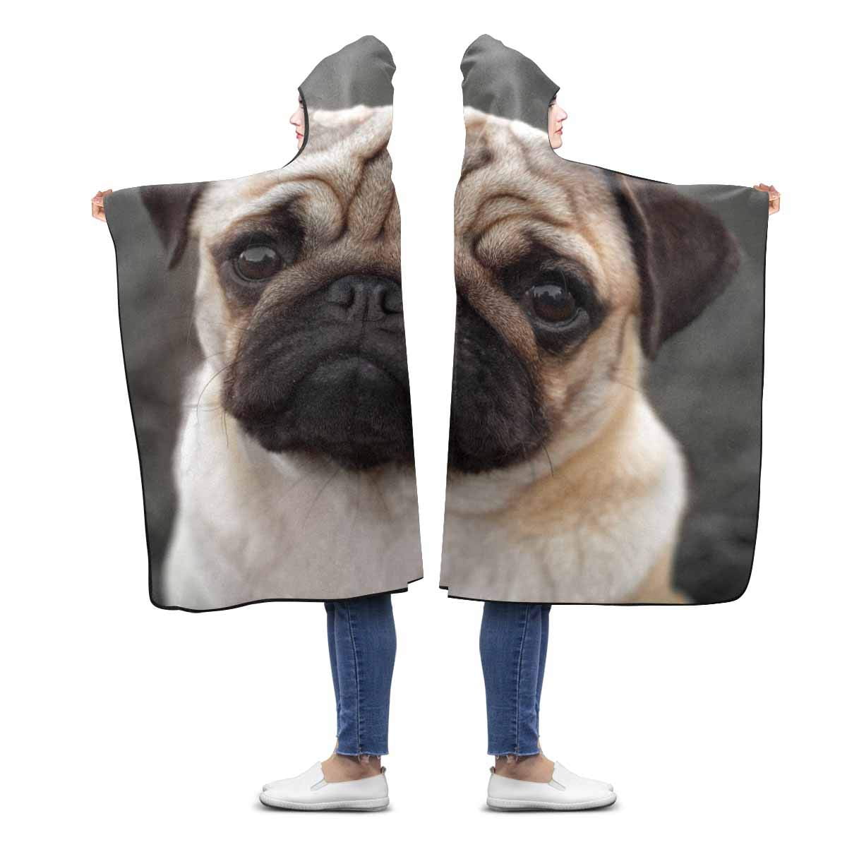 Pug hooded blanket best sale