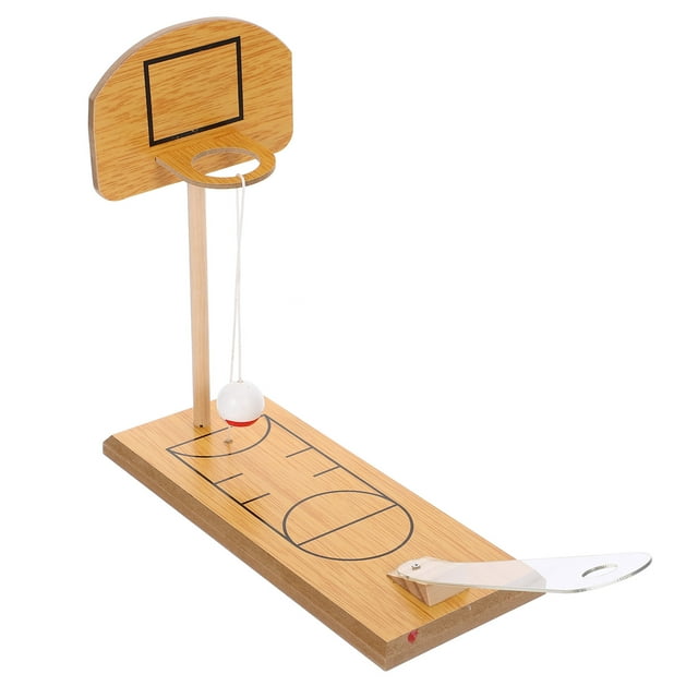 SHISUYAN Wood Desktop Basketball Toy Mini Fun Basketball Game Toy for Kid Child Baby