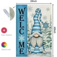 thumbnail image 6 of Winter Gnome House Flag 28x40 Inch Double Sided for Outside Welcome Burlap Stripes Blue Large Yard Flag CF615-40, 6 of 6