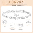 thumbnail image 4 of LUNVKY S925 Sterling Silver Plated Tennis Initial Bracelets for Women Girls CZ Letter A Bracelet Birthday Mothers Day Graduation Jewelry Gifts Teen Mom Her Kids Adult Wife Daughter Sister Age Ideas, 4 of 6
