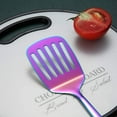 thumbnail image 4 of ReaNea Rainbow Spatulas, Stainless Steel Slotted Turner Titanium Colorful Plating, Metal Spatulas Turner For Cooking, Kitchen Spatulas Barbecue Spatulas, 4 of 8
