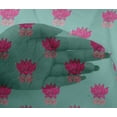 thumbnail image 4 of oneOone Viscose Chiffon Fabric Leaves & Lotus Block Printed Craft Fabric BTY 42 Inch Wide, 4 of 4