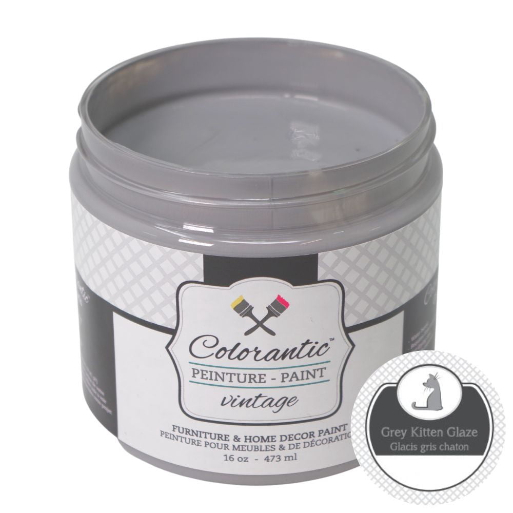 Colorantic | GREY GLAZE for Faux-Fini Stain Old Barn Style - Fabric Paint Medium - Glitter Paint Additive Medium - Leather Paint (Grey - 8 oz)