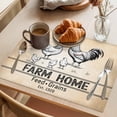 thumbnail image 3 of Farmhouse Chicken Placemats Set of 4, Farm Home Vintage Animal Non-Slip Place Mats Washable Table Mats for Kitchen Dining Table Decorations Indoor/Outdoor, 3 of 9
