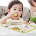 thumbnail image 4 of MasteelfCA 1 Set/5PCS Creative Bamboo Fiber Bowl Exquisite Dinner Tray Drop-Proof Dishes Baby Separate Plates Cutlery Set for Babies Children (Green), 4 of 8