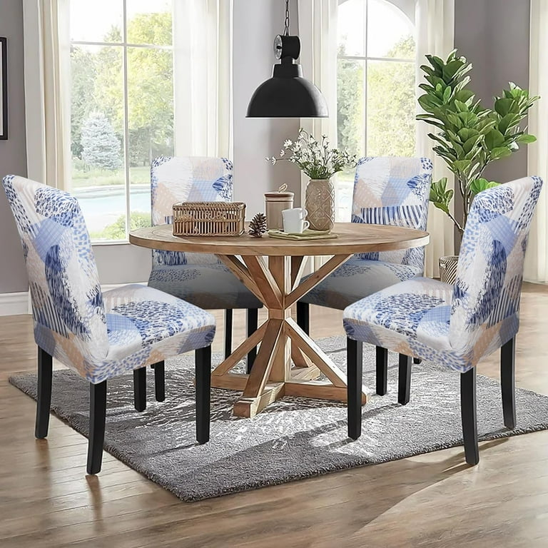 Dining Chair Covers Kitchen Chair Cover Parsons Chair Slipcover Spandex Chair Protectors for Dining Room Stretch Chairs Cover Set of 4 Chinoiserie Walmart