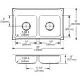 thumbnail image 5 of SS 29x18x5 Dbl Bowl Drop-in ADA Sink, 5 of 7