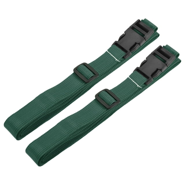 Unique Bargains Sangles de Bagage Réglables 2m avec Boucle à Dégagement Rapide, Vert Clair 2 Pack