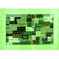 thumbnail image 1 of Ahgly Company Indoor Rectangle Abstract Green Contemporary Area Rugs, 3' x 5', 1 of 1