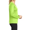 thumbnail image 3 of Mafoose Women's Long Sleeve Competitor V-Neck Tee Lime Shock Small, 3 of 5