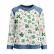 thumbnail image 5 of TaTaai Women's Casual Patchwork Shirt Long Sleeve Round Neck Solid Color St Patrick Day Blouse Soft Comfy Lightweight Top Spring Daily Holiday Party Wear Gift, 5 of 5