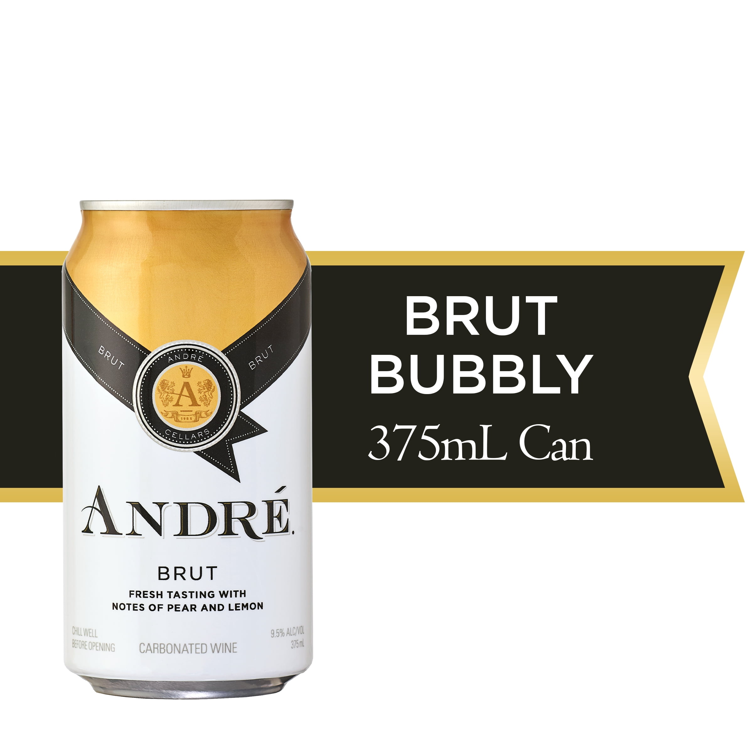 Andre Champagne Brut Sparkling White Wine, 375ml Can - Walmart.com