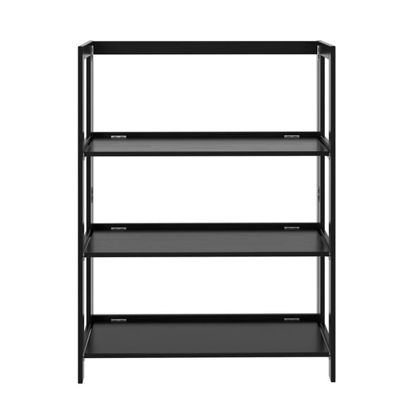 Jela Solid Wood 3 Shelf Folding Bookcase - Black