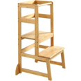 thumbnail image 1 of Kitchen Step Stool for Toddlers,Wiifo Adjustable Height Kids Learning Stool, Toddler Standing Tower(Natural), 1 of 8