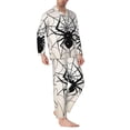 thumbnail image 2 of Picia Spiders On The Web 1 Pattern Men’s Long-Sleeve Sleepwear Set - Soft 2-Piece Loungewear with Pockets, Comfy PJs for Relaxing Nights-Large, 2 of 7