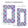 thumbnail image 3 of DouZhe 1-Gang Decorator/Rocker Wallplate, Pastel Plaid Checkered Decorative Wall Plates, 3 of 7
